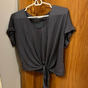 Gray crop top